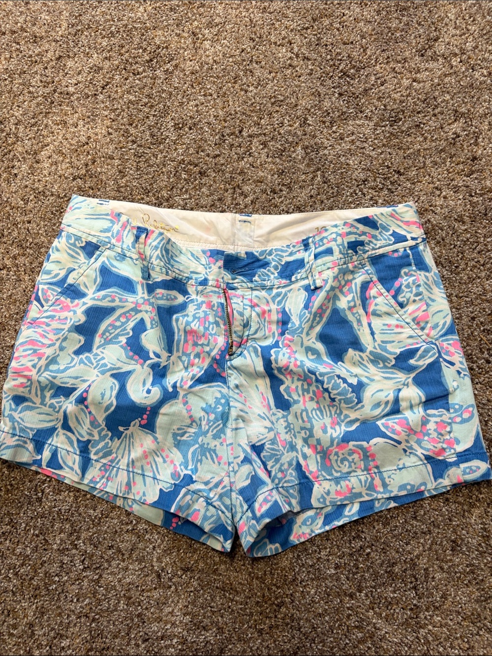 Lilly Pulitzer Blue Floral-Print Women’s Shorts